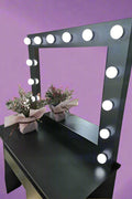 "Hollywood LED Light Mirror Dressing Table in White Finish"

"Black Vanity Dressing Table with LED Lighted Mirror"

"Spacious Drawer Storage in Hollywood Style Dressing Table"

"LED Mirror Close-up with Adjustable Brightness for Makeup"

"Modern White and Black Dressing Table Sets for Bedrooms"