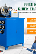 Hydraulic hose crimping machine full view

400 ton hydraulic hose press with tool cabinet

Close-up of hose crimp die sets

Hose crimping tool with 10L oil pump

Industrial hydraulic press for 6–51mm hoses