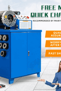 Hydraulic hose crimping machine full view

400 ton hydraulic hose press with tool cabinet

Close-up of hose crimp die sets

Hose crimping tool with 10L oil pump

Industrial hydraulic press for 6–51mm hoses