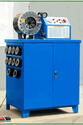 Hydraulic hose crimping machine full view

400 ton hydraulic hose press with tool cabinet

Close-up of hose crimp die sets

Hose crimping tool with 10L oil pump

Industrial hydraulic press for 6–51mm hoses