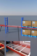industrial pallet racking with boxes
steel warehouse shelving 8ft to 20ft
heavy-duty pallet racking system
expansion bay pallet rack
wire mesh panels for pallet racking