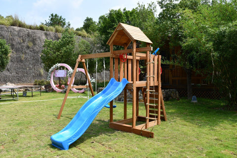 Wooden Backyard Kids Swing Set & Slide – Model C627 Outdoor Play Structure