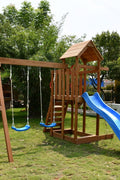 Wooden Backyard Kids Swing Set & Slide – Model C627 Outdoor Play Structure