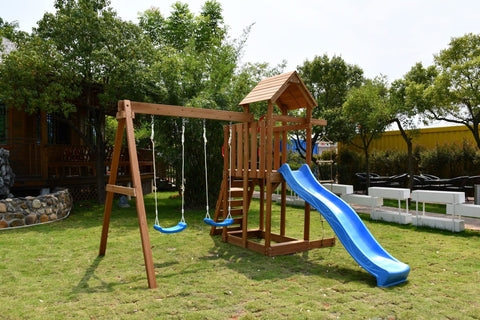 Wooden Backyard Kids Swing Set & Slide – Model C627 Outdoor Play Structure