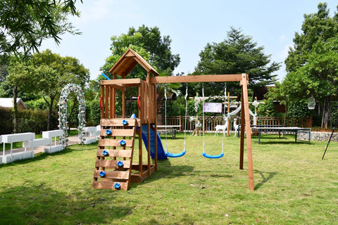 Wooden Backyard Kids Swing Set & Slide – Model C627 Outdoor Play Structure