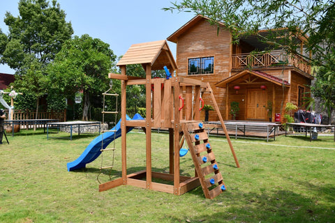 Wooden Backyard Kids Swing Set & Slide – Model C627 Outdoor Play Structure