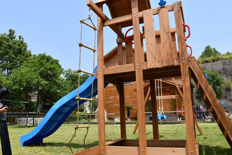 Wooden Backyard Kids Swing Set & Slide – Model C627 Outdoor Play Structure
