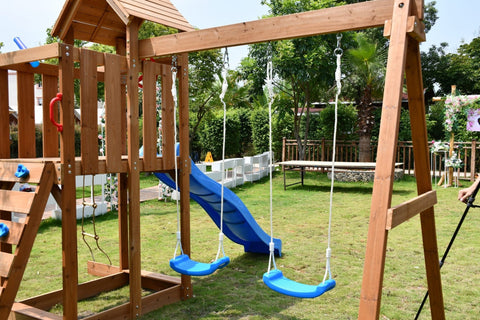 Wooden Backyard Kids Swing Set & Slide – Model C627 Outdoor Play Structure