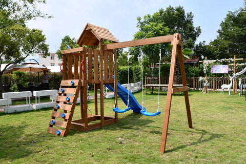 Wooden Backyard Kids Swing Set & Slide – Model C627 Outdoor Play Structure
