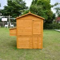 Large Wooden Walk-In Chicken Coop with Nesting Boxes and Outdoor Run for 10 Chickens