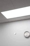 Ultra-slim LED ceiling panel light 60W in drop ceiling
LED panel ceiling light with surface mount frame
Suspended LED flush ceiling light for office or classroom
Dimmable 6500K LED ceiling fixture mounted in grid
White frame LED panel light for suspended ceilings