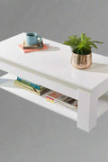 Lift-top coffee table with storage compartment and laptop workstation function – modern accent design in brown and white finish