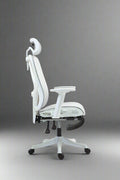 “Ergonomic mesh office gaming chair in black with lumbar support”

“Gray and white lumbar support office chair with wheels”

“Black and pink ergonomic chair with mesh backrest”

“Adjustable office chair for gaming and work with 360 swivel”

“Mesh back and padded seat office chair in black color”