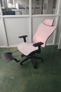 “Ergonomic mesh office gaming chair in black with lumbar support”

“Gray and white lumbar support office chair with wheels”

“Black and pink ergonomic chair with mesh backrest”

“Adjustable office chair for gaming and work with 360 swivel”

“Mesh back and padded seat office chair in black color”