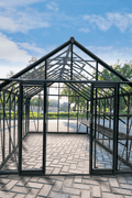 luxury tempered glass greenhouse in garden setting
aluminum-framed greenhouse with gabled roof
inside view of premium glass greenhouse
eco-friendly garden greenhouse with powder-coated frame
full-sunlight greenhouse for plants and vegetables