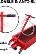 120L oil drain tank with 12V electric pump and hose
Low-profile portable red fluid transfer tank with wheels
Foldable handle oil drain tank for vehicle maintenance
Workshop fluid removal tank with mesh debris screen
Iron body fuel and oil tank with 110V electric pump