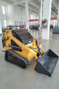“T380 compact skid steer loader with rubber tracks”

“T460 mini tracked loader for landscaping and excavation”

“Heavy-duty skid steer with universal quick attach plate”

“Tracked compact construction loader in yellow”