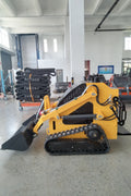 “T380 compact skid steer loader with rubber tracks”

“T460 mini tracked loader for landscaping and excavation”

“Heavy-duty skid steer with universal quick attach plate”

“Tracked compact construction loader in yellow”