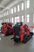 “T380 compact skid steer loader with rubber tracks”

“T460 mini tracked loader for landscaping and excavation”

“Heavy-duty skid steer with universal quick attach plate”

“Tracked compact construction loader in yellow”