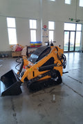 “T380 compact skid steer loader with rubber tracks”

“T460 mini tracked loader for landscaping and excavation”

“Heavy-duty skid steer with universal quick attach plate”

“Tracked compact construction loader in yellow”