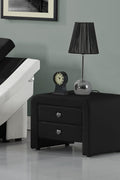 "Modern 2-Drawer Upholstered Bedside Table Nightstand – White Finish"

"Contemporary Black Faux Leather Nightstand with Two Drawers"

"Modern White Bedside Table with Sleek Upholstered Finish"

"Minimalist 2 Drawer Nightstand for Bedroom Storage"

