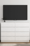 “White high gloss 2-drawer bedroom dresser”

“Black modern drawer chest with glossy finish”

“Modern white storage cabinet in bedroom setting”

“High gloss 8-drawer dresser for large storage”

“Contemporary white and black dressers for bedrooms”

