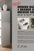 “White high gloss 2-drawer bedroom dresser”

“Black modern drawer chest with glossy finish”

“Modern white storage cabinet in bedroom setting”

“High gloss 8-drawer dresser for large storage”

“Contemporary white and black dressers for bedrooms”

