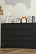 “White high gloss 2-drawer bedroom dresser”

“Black modern drawer chest with glossy finish”

“Modern white storage cabinet in bedroom setting”

“High gloss 8-drawer dresser for large storage”

“Contemporary white and black dressers for bedrooms”

