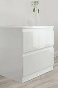 “White high gloss 2-drawer bedroom dresser”

“Black modern drawer chest with glossy finish”

“Modern white storage cabinet in bedroom setting”

“High gloss 8-drawer dresser for large storage”

“Contemporary white and black dressers for bedrooms”


