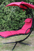 New Outdoor Hanging Helicopter Lounge Chair with Sun Canopy – Multiple Colors Available - with RED | Sold by Uncle Wiener's Wholesale