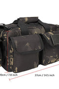 Black tactical backpack front view with MOLLE system and straps

Compact hiking backpack for camping and survival gear

Side view of military tactical backpack with rugged zippers

Outdoor travel backpack with padded shoulder straps

MOLLE-compatible tactical bag for hiking, trekking, and everyday use