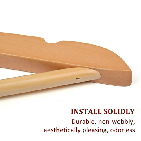 New Premium 20 Pack Wooden Clothes Hangers – Heavy - Duty Dark Natural Wood Coat Hangers with Smooth Finish & Non - Slip Bar AMWCH02 - with | Sold by Uncle Wiener's Wholesale