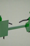 Skid steer to John Deere quick tach adapter green

Heavy-duty quick attach adapter for John Deere

Skid steer to John Deere loader implement converter

Green skid steer to JD loader plate front view

Adapter plate side view for skid steer to John Deere
