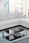 Reversible 4-Seater L-Shape Sectional Sofa with Chaise and Ottoman – Modern Upholstered Couch for Apartments and Small Living Rooms