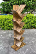 New Rustic 8 - Shelf Wooden Tree Bookshelf – Unique Tree - Shaped Bookcase for Home & Office Decor TLBS2104 - with | Sold by Uncle Wiener's Wholesale