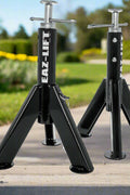 RV Stabilizer Jacks – Set of 2 Fully Extended Telescopic Jacks
Camper Jack Stands – Adjustable Height with Pull Pins
Heavy Duty RV Jack – 6000 lb Load Support Steel Build