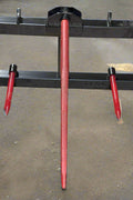 SSBF49 3-Prong Bale Spear mounted on skid steer
Side view of skid steer bale spear attachment
Skid steer hay fork attachment with 3 spears