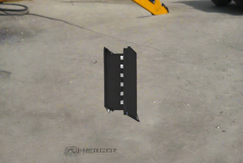 Hydraulic tilt rotator plate mounted on skid steer
Close-up of HTMP1220 rotator plate construction
Top-down view of tilt functionality
HTMP1220 plate attachment with hydraulic hoses
Universal quick attach on HTMP1220 unit