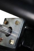 Skid steer PTO adapter with quick attach arms
Full view of 965071 skid steer PTO adapter
PTO adapter showing hydraulic hookups
Rear view of the 3-point quick attach
Skid steer attachment connected to PTO adapter