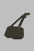 Skid Steer Drum Mulcher with heavy-duty drum and black housing

Second Image: Mounted rotary slasher on skid steer for brush cutting

Third Image: Close-up view of reinforced rotor and cutting teeth

Fourth Image: Side profile of attachment with connection points