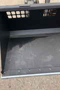 Side view of high-volume snow bucket