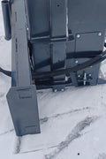 CPD1284H Skid Steer Post Driver mounted on skid steer

Side view of Quick Sledge hydraulic post driver on worksite

Self-contained fence post driver close-up with universal mount

Post driver driving steel post into ground on rocky terrain

Compact skid steer post driver for fencing and landscaping