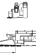 Skid Steer with Red Hydraulic Sickle Bar Hedge Trimmer (Model SHC1680)

Attachment View: Close-up of sickle blade trimming mechanism

Side Profile: Brush cutter attached to loader, angled for hedge cutting