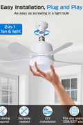 New Socket Fan Light – 2 - in - 1 LED Ceiling Fan Light Bulb with Remote Dimmable, 3 Color 250522F - with | Sold by Uncle Wiener's Wholesale