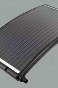 Curved Solar Pool Heater for Above Ground Pools – side view

Solar heater panel with hose attachments and fittings

Top-down view of solar pool heater setup

Intex-compatible solar pool heating system

Solar panel for pool heating with accessories included