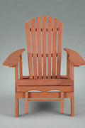 "Solid wood Adirondack chair with pull-out ottoman on patio"

"Medium brown reclining garden chair with adjustable backrest"

"Outdoor wooden lounge chair with ergonomic design"