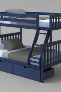 “Twin over full solid wood bunk bed with drawers”

“Kids pine bunk bed with storage in gray finish”

“Space-saving twin-over-full bunk bed frame with storage drawers”