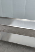 Stainless steel rolling work table with locking wheels – front view

48-inch stainless steel prep station with under-shelf and casters

72-inch commercial kitchen table with wheels – side angle

Mobile food service prep table with heavy-duty design

Industrial stainless table in warehouse environment