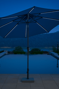 “SunVilla 10 FT LED Patio Umbrella at sunset”

“360-degree solar-powered umbrella with Outdura canopy”

“Tan SunVilla umbrella with LED lights open on patio”

“Outdoor umbrella with auto tilt feature – gray color”