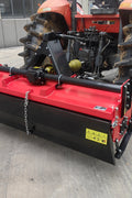 71 inch PTO rotary tiller for tractors
Red 3-point rotary tiller with 42 tines
Side view of heavy-duty tractor tiller attachment
PTO-powered tiller for 40-75 HP tractors
Rear garden rotary tiller with safety guard
Rotary tiller in warehouse – SKU IGN180